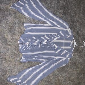 Striped Blue White Blouse